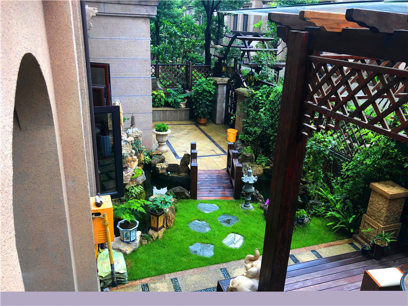 重庆茶园花园洋房花园设计实景效果真实案例