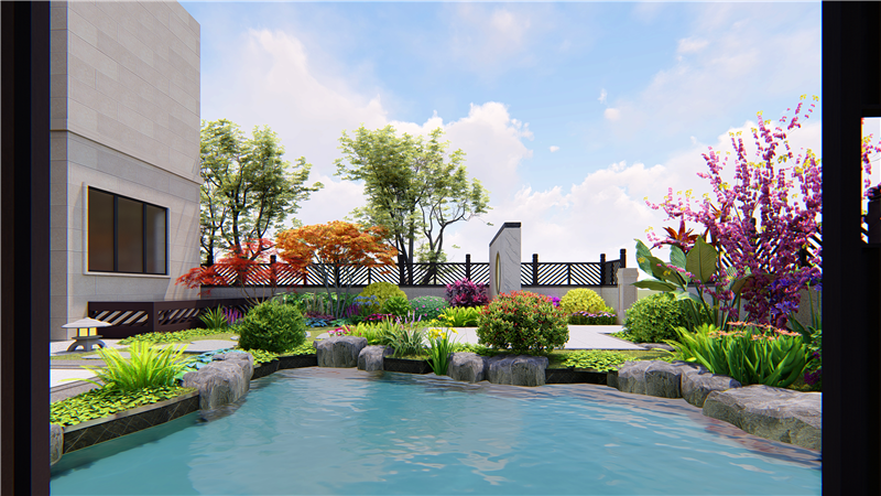 重庆约克郡一号湖畔私家花园设计案例效果图7